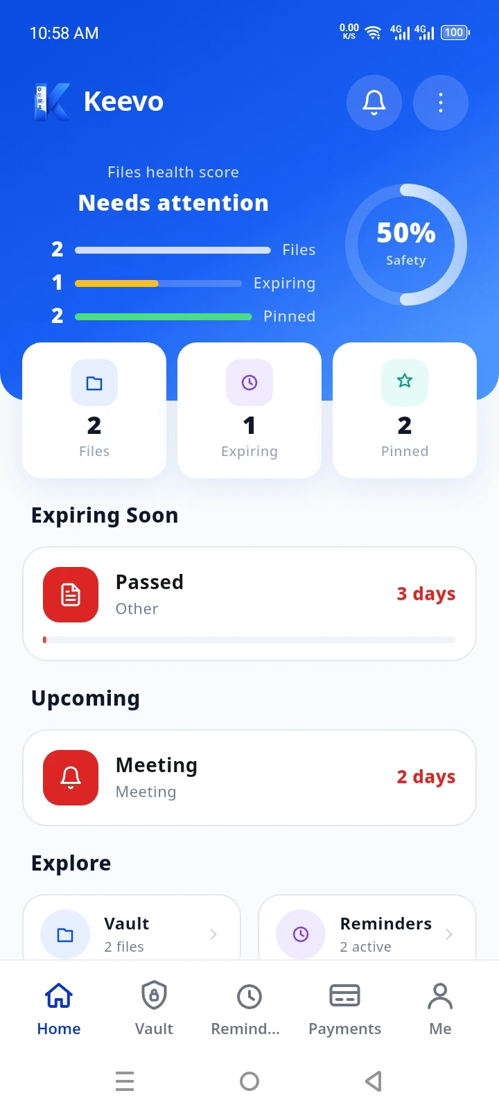 Keevo app